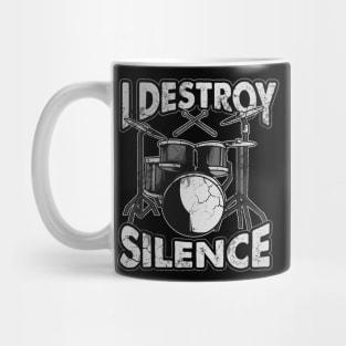 Drums Destroy Silence Drummer Mug